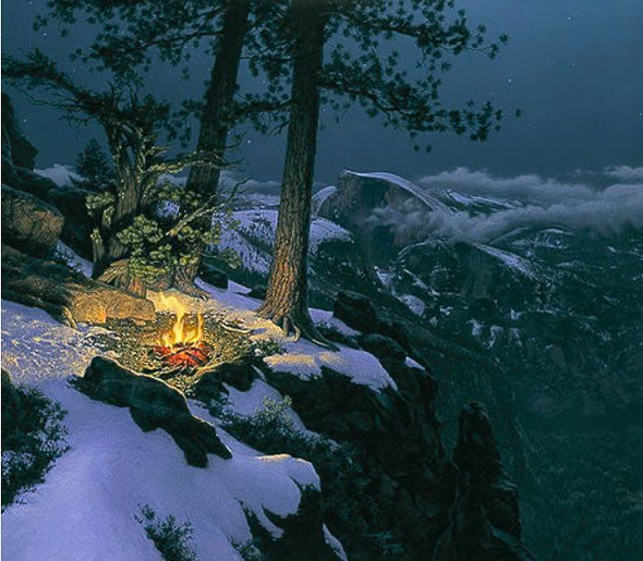 Stephan Lyman Limited Edition Artist Proof Print:"Warmed by the View - Paper"