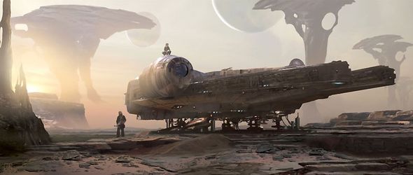 Stephan Martiniere Star Wars Limited Edition Canvas Giclee:"Smuggler's Rendezvous"