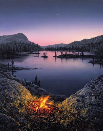 STEPHEN E LYMAN 14X18 Secondary Market Art: "EVENING STAR"