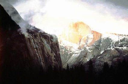 STEPHEN E LYMAN 21X32 Secondary Market Art: "DANCE CLOUD & CLIFF"