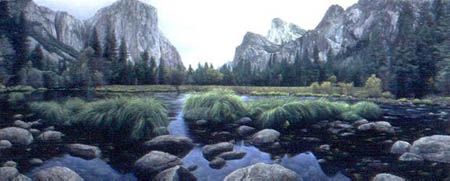 STEPHEN E LYMAN 36X17  Secondary Market Art: "AHWAHNEE DEEP GRASSY"