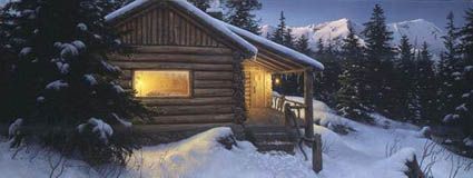 STEPHEN E LYMAN 41X18 Secondary Market Art: "WILDERNESS WELCOME"