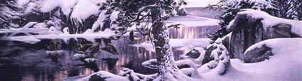 STEPHEN E LYMAN 42X14 Secondary Market Art: "RIVER OF LIGHT"