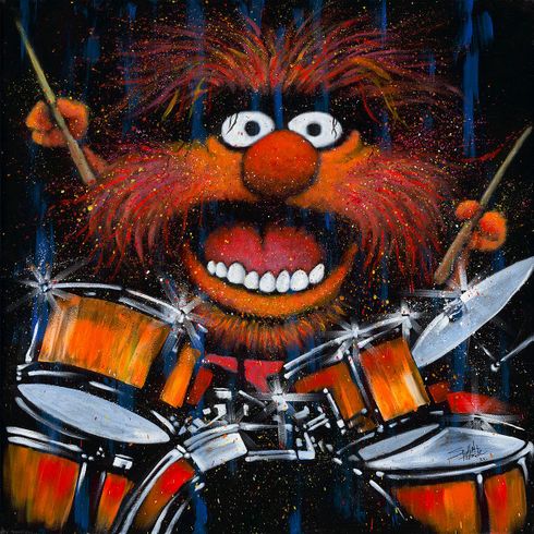 Stephen Fishwick Disney Limited Edition Gallery Wrap Canvas Giclee:"Rockin' Animal"