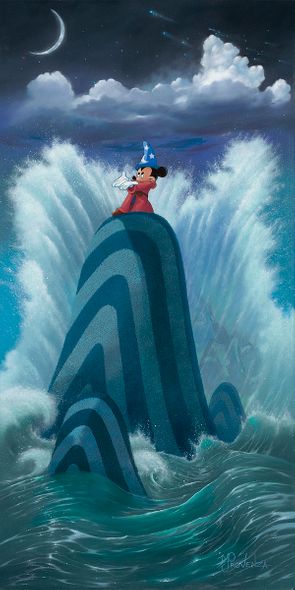 Michael Provenza Artist Signed Hand-Embellished Ltd Ed Gallery Wrap Canvas:"Wave Maker"