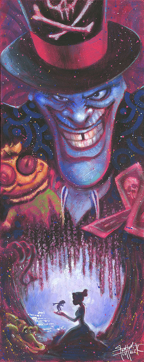Stephen Fishwick Signed and Numbered Limited Edition Hand-Embellished on Hand-Textured Canvas:"Wicked Doctor"