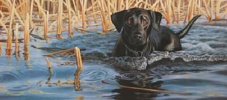 STEPHEN HAMRICK 28X13 Secondary Market Art: "COLD WATER WARM HEART"