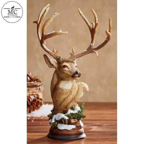 Stephen Herrero Fine Art Sculpture:"First Snow- Mule Deer"