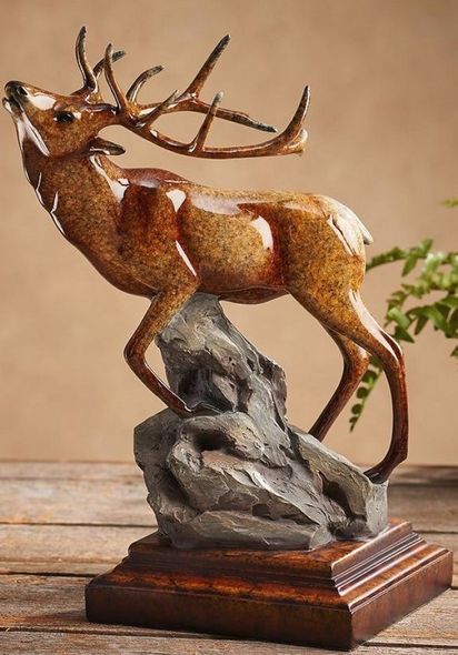 Stephen Herrero Sculpture:"Voice Elk Bust"