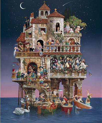 James Christensen Limited Edition Canvas Giclee:"Superstitions"