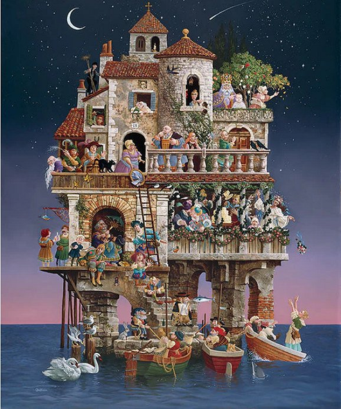 James Christensen Limited Edition Canvas Giclee:"Superstitions"