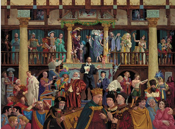 James Christensen Artist Signed Limited Edition Print:"All The World's a Stage"