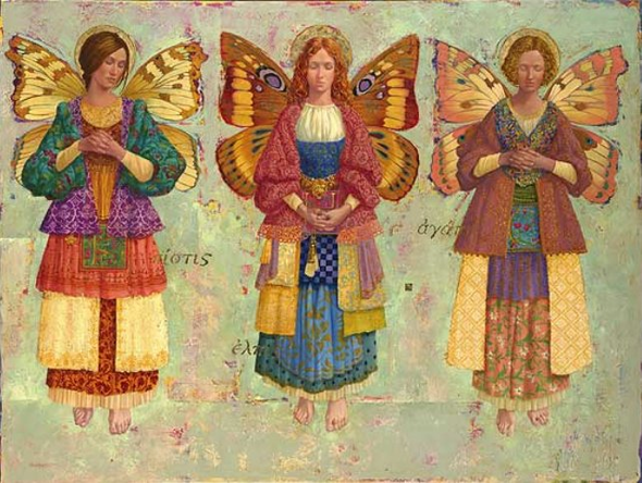 James Christensen Signed Limited Edition AP Lithograph Print:"Faith, Hope and Charity"