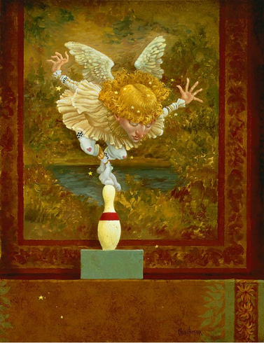 James Christensen Artist's Proof Limited Edition Canvas:"How Many Angels Can Dance..." 