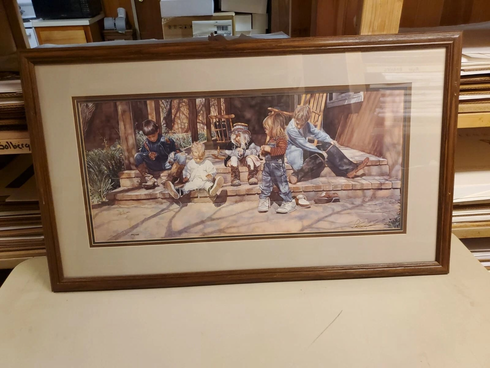 Stephen Lyman Signed and Numbered Limited Edition  Offset Lithograph: "Big Shoes To Fill"