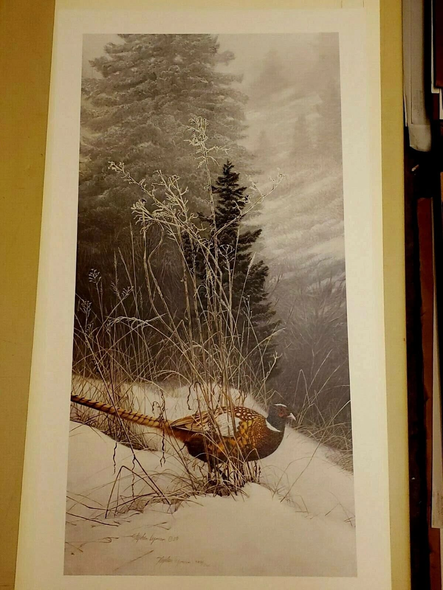 Stephen Lyman Signed and Numbered Limited Edition Offset Lithograph: "Color In Snow"