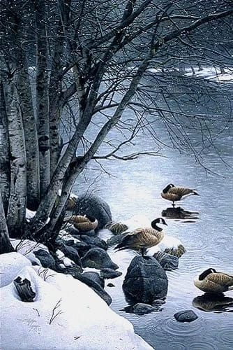 Stephen Lyman Signed and Numbered Limited Edition Offset Lithograph: "Quiet Rain"