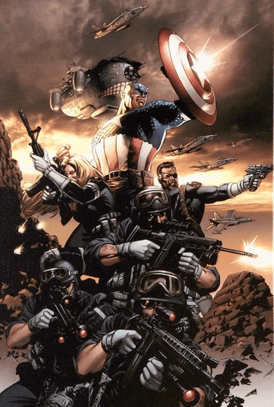 Steve Epting and Marvel Comics Limited Edition Gicle on Stretched Canvas: "Captain America #9"