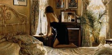 STEVE HANKS 14X30 Secondary Market Art: "MOMENT FOR REFLECTION"