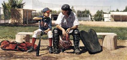 STEVE HANKS 14X30 Secondary Market Art: "TIME TO LISTEN"