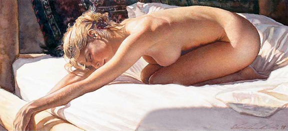 STEVE HANKS 14X8 Secondary Market Art: "TOUCH OF SOFT SUNLIGHT"