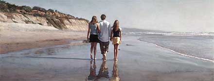STEVE HANKS 15X26 Secondary Market Art: "FATHERS DAY"