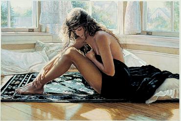 STEVE HANKS 16X23 Secondary Market Art: "COMFORTING THE HEART"