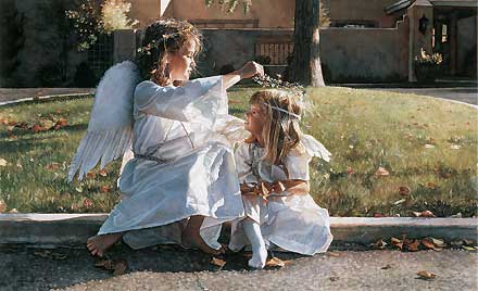 STEVE HANKS 24X36 Secondary Market Art: "SOMEONE WATCH OVER"