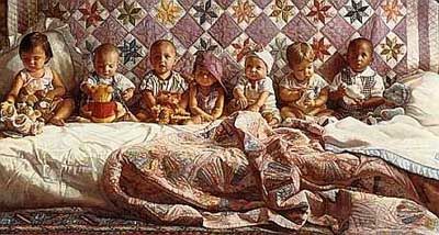 STEVE HANKS 26X14 Secondary Market Art: "ALL IN A ROW"