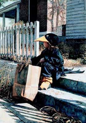 STEVE HANKS 27X19 Secondary Market Art: "LITTLE BLACK CROW"