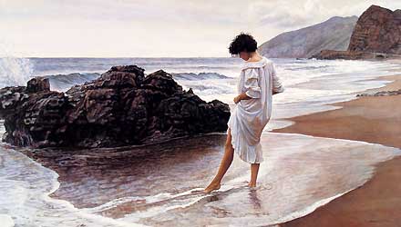 STEVE HANKS 28X16 Secondary Market Art: "PACIFIC SANCTUARY"