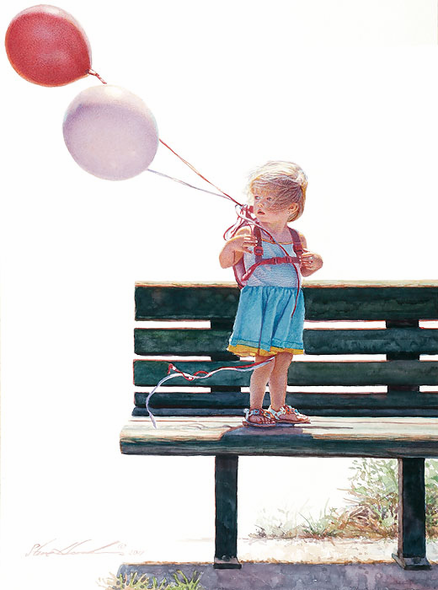 Steve Hanks Hand Signed and Numbered Limited Edition Giclee Print:"BlowinŽ in the Wind"