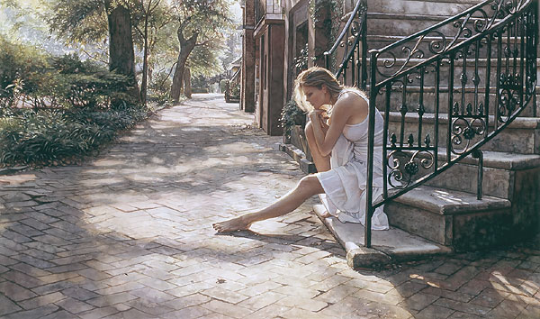 Steve Hanks Artist Signed Limited Edition Print:"One Step at a Time "