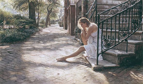 Steve Hanks Artist Signed Limited Edition Print:"One Step at a Time "