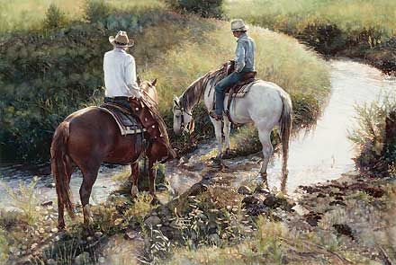 Steve Hanks Hand Signed & Numbered Limited Edition AP :"Where the Grass is Greener"
