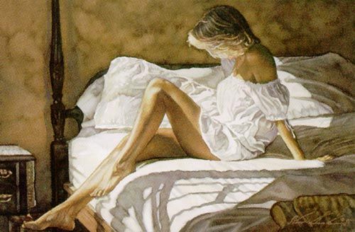 Steve Hanks Artist Signed Limited Edition Print:"Sheets of White"