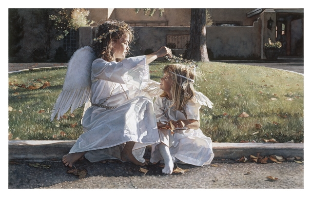 Steve Hanks Limited Edition Canvas:"Someone to Watch Over Me"