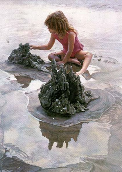 Steve Hanks Artist Signed Limited Edition Print: "Castles in the Sand"