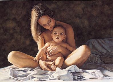 Steve Hanks Open Edition Print:"A Mother's Pride"