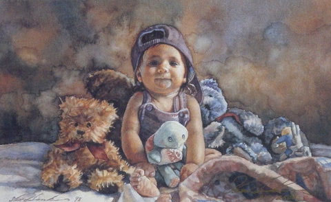 Steve Hanks Print-Signed and Numbered:"Michaela and Friends"