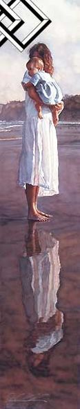 STEVE HANKS  Secondary Market Art: "IN MOTHERS ARMS AP"