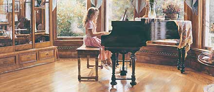 STEVE HANKS  Secondary Market Art: "MUSIC ROOM"