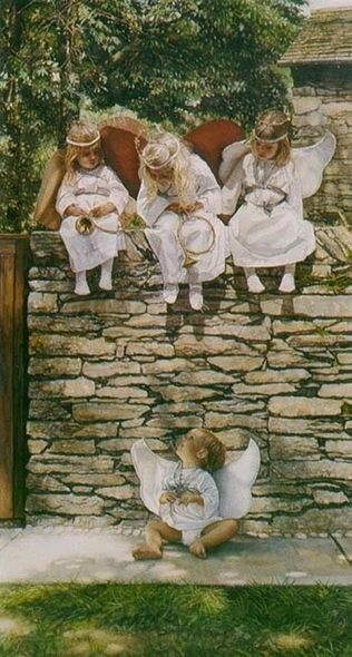 Steve Hanks Signed and Number Artist Proof Lithograph: "The Newest Angel"
