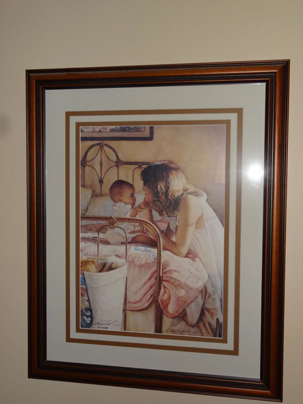 Steve Hanks Signed and Numbered Artist Proof Limited Edition Lithograph: "Mother Child Bond"