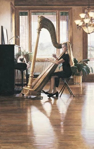 Steve Hanks Signed and Numbered Limited Edition AP Lithograph: "Private Recital"