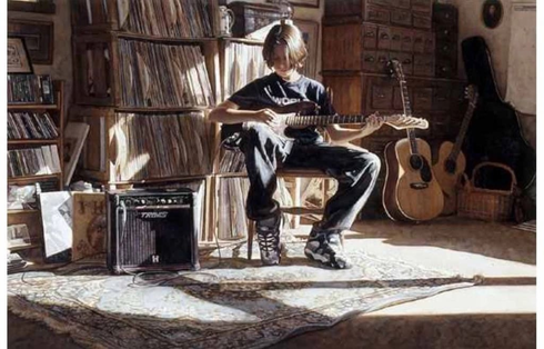 Steve Hanks Signed and Numbered Limited Edition Artist Proof  Lithograph: "It's His Time Now"