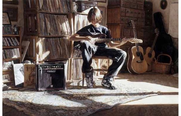 Steve Hanks Signed and Numbered Limited Edition Artist Proof  Lithograph: "It's His Time Now"