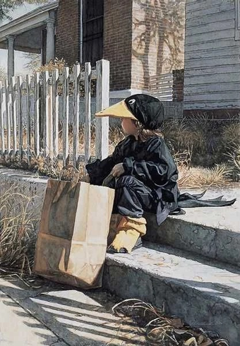 Steve Hanks Signed and Numbered Limited Edition Artist Proof Lithograph: "Little Black Crow" Steve Hanks Signed and Numbered Limited Edition Artist Proof Lithograph: "Little Black Crow"