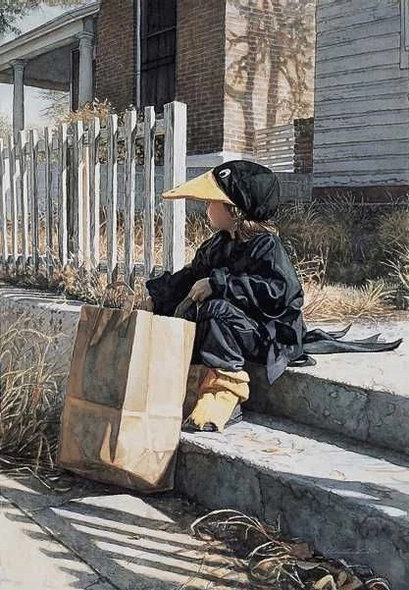 Steve Hanks Signed and Numbered Limited Edition Artist Proof Lithograph: "Little Black Crow"
