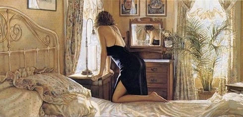 Steve Hanks Signed and Numbered Limited Edition Lithograph: "A Moment Of Reflection"